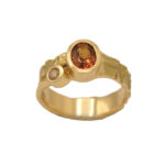 Bague-ecorce-saphir-orange-diamant