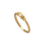 Bague or jaune 18K feston diamant