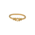 Bague or jaune 18K feston diamant
