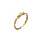 Bague or jaune 18K feston diamant