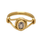 Bague saphir mauve or jaune 18K- Iroise