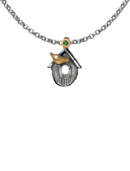 Pendentif nichoir d'oiseau