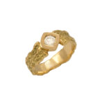 Solitaire en or jaune 18K