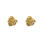 Boucles d’oreilles feuille de monstera