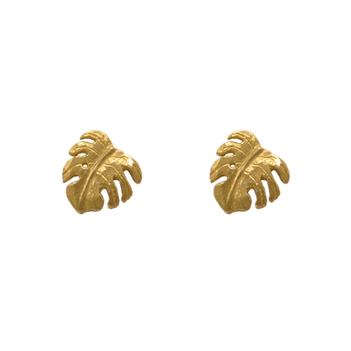 Boucles d’oreilles feuille de monstera