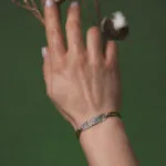 Bracelet cordon argent 925 feuillage acacia joaillerie taillandier