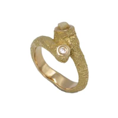 Bague ’’Toi et moi’’ écorce