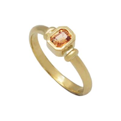 Bague saphir orange