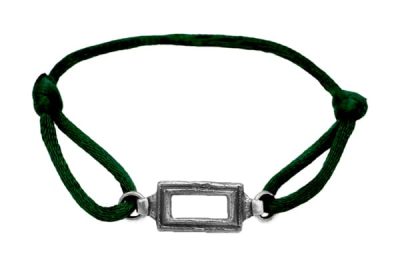 Bracelet-cordon argent-925 -Ares-Taillandier-joaillier vert