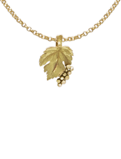 Pendentif feuille de vigne